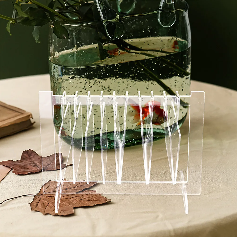 

2Sets Acrylic Nail Art Display Board Transparent False Nail Tips Sample Display Stand with Hanger for Salon Beauty School