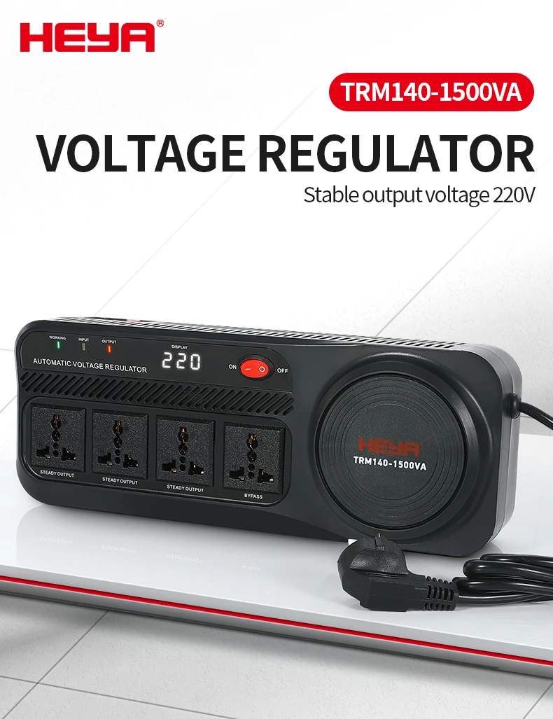 Home 1500VA Sockets AVR 110V 220V 1200W-1500W Single Phase AC Automatic Voltage Regulators Stabilizers Stabilisateur