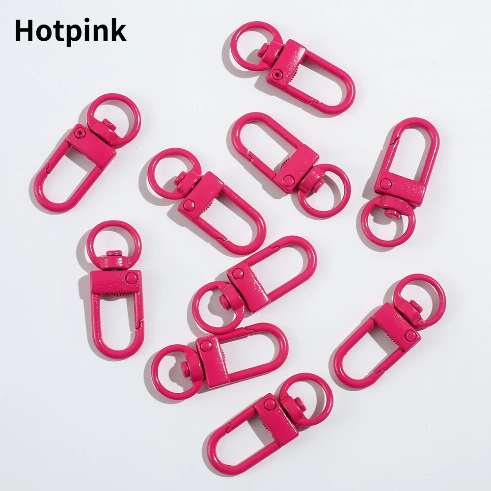 10/20pcs Colorful Metal Plated Lobster Clasp Hooks