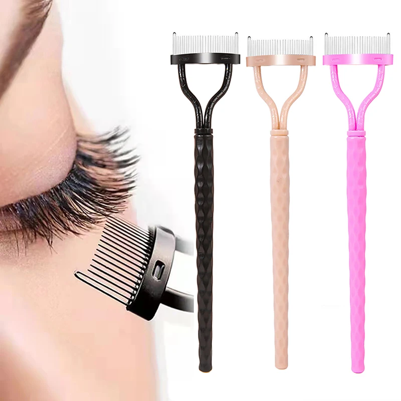 Wimpern Separator Metall Zähne Gerade Wimpern Curler Schönheit Make-Up Edelstahl Wimpern Pinsel Kamm Mascara Curl Make-Up-Tool