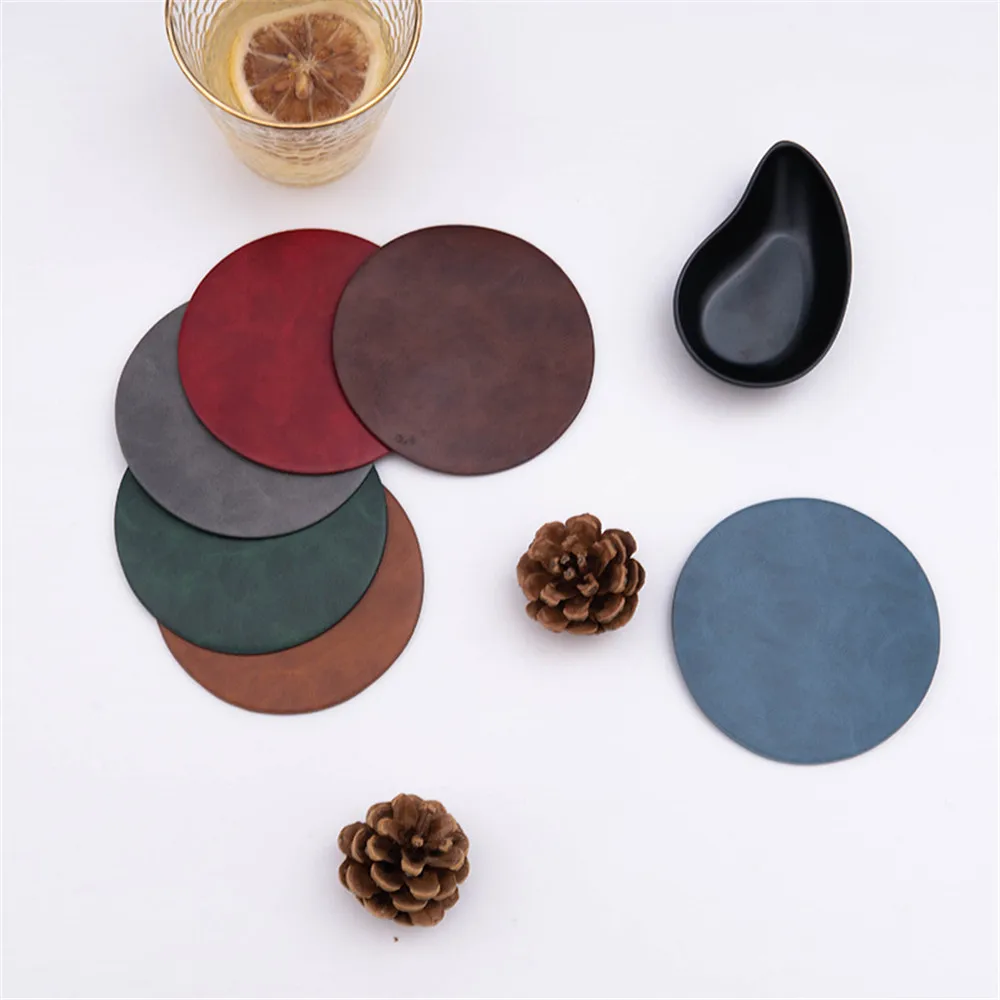 Placemat Table Mat Coasters Drink Coaster Set Hot Pad Individual Placemats Silicone Mats Dining Cup Kitchen Place Round Bar Home