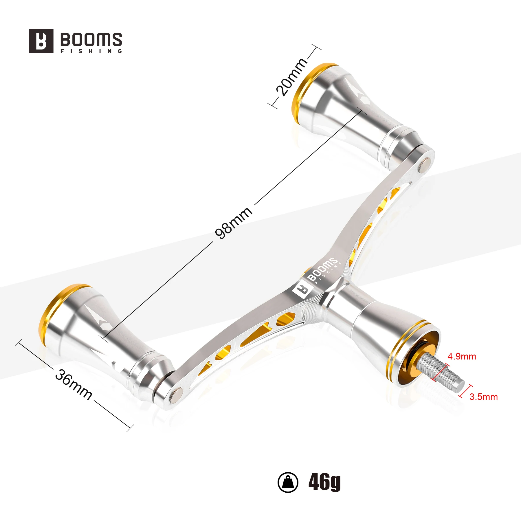 Booms Fishing DR1 – Mango doble agarre carrete SHIMANO rodamientos - imagen 2