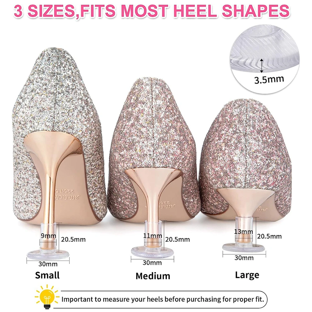 9 Pairs High Heel Protectors Heel Caps Covers Heel Stoppers Antislip for Wedding Party Favor  Stop Sinking at Grass or Cracks