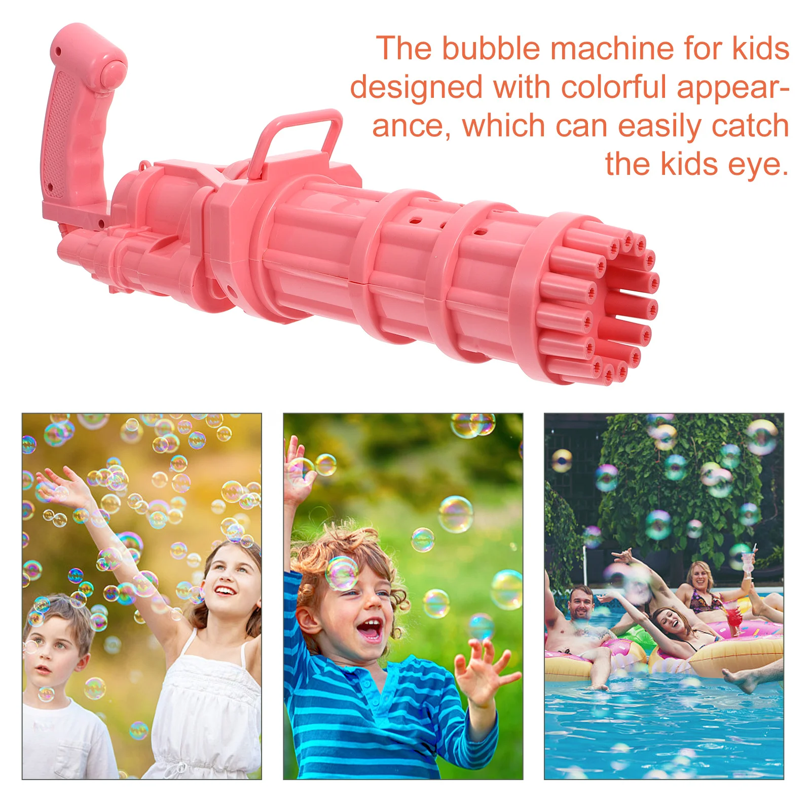 1 set Machine For Kids 15 Holes Electric Bubble Blower Cool Design Easy Use Outdoor For Boys Girls Bubble Making Plaything