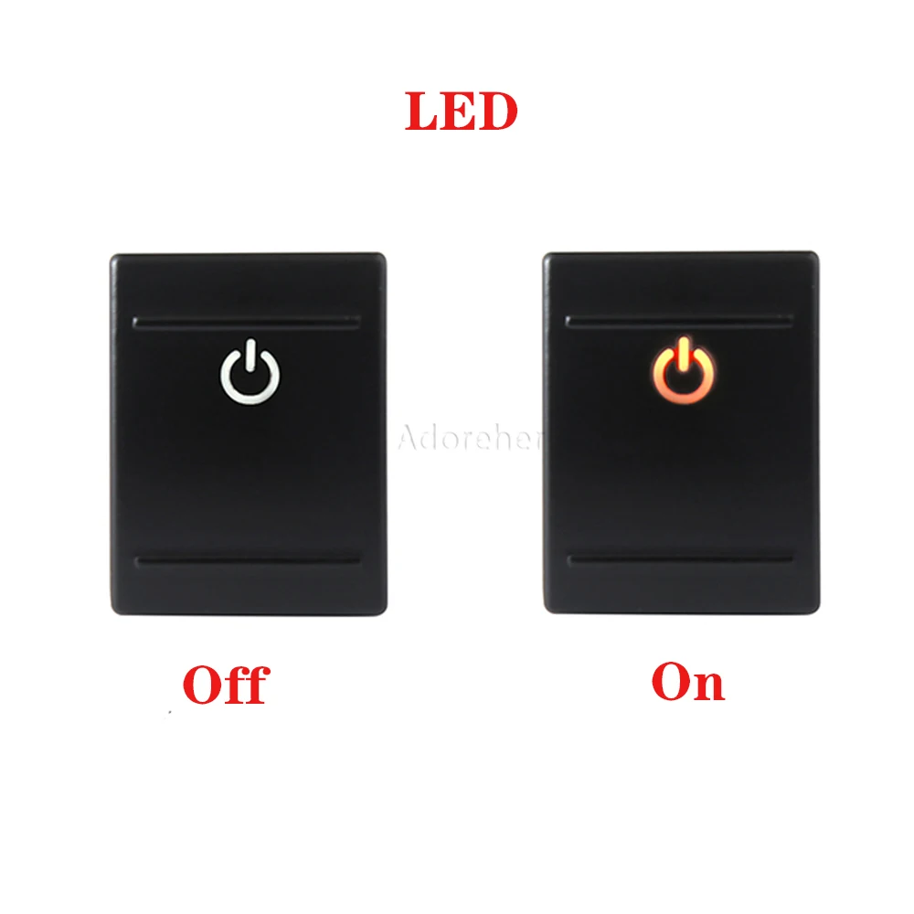 12V Car LED AUTO Tailgate Fog Lights Spotlights Power Horn Seat Heating Switch Button For VW Volkswagen POLO 04-11