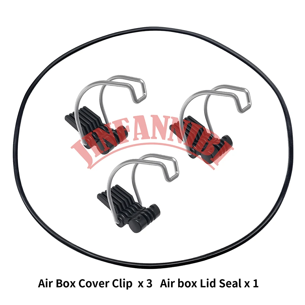 3pcs Air Box Covers Clips & Air Box Lid Seal Kit for Polaris RZR 4 800 2010-2014