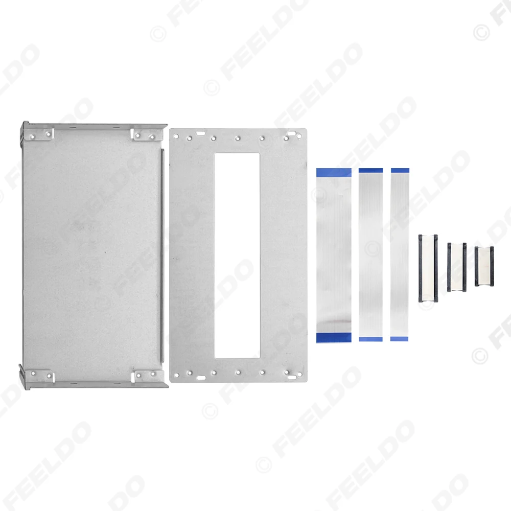 FEELDO Car Stereo Big Screen DVD Player Fascia Frame Adapter For Universal One Din Dash Audio Fitting Panel Frame Kit #HQ6537