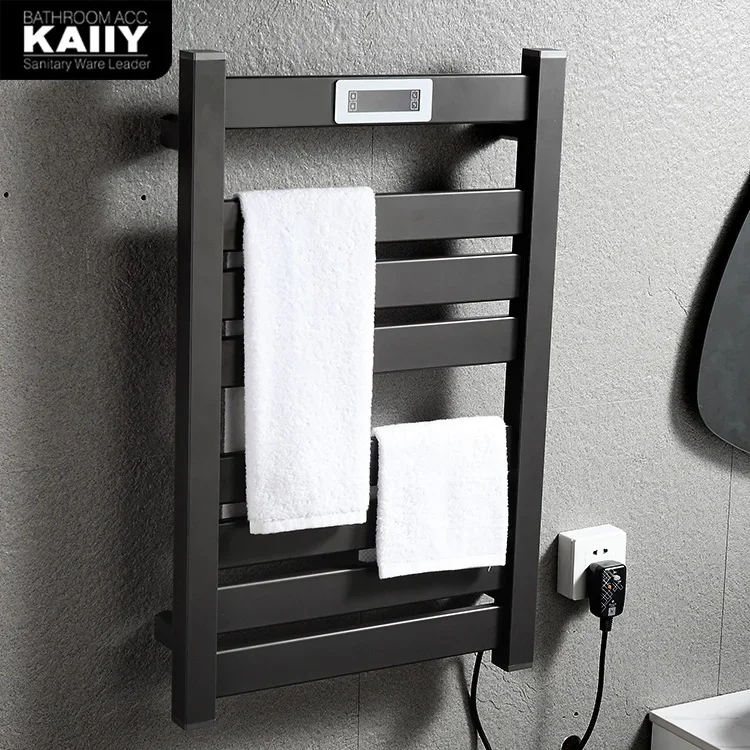 KAIIY Aluminum Electric Heating Towel Rack Bathroom Warmer Heated Towel