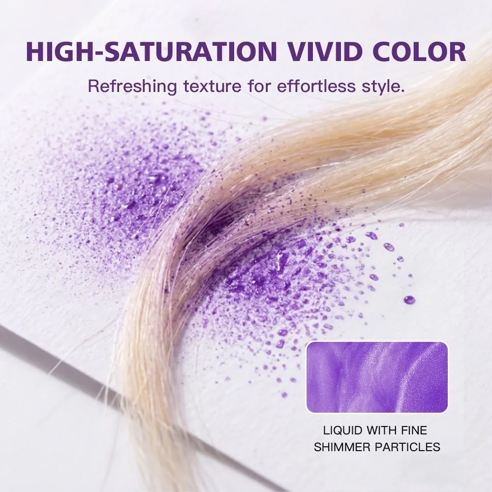 New Temporary Hair Dye Spray Glitter Finish Washable Coloring Hair Spray Easy Application Hair Dye Hair Coloring Spray
