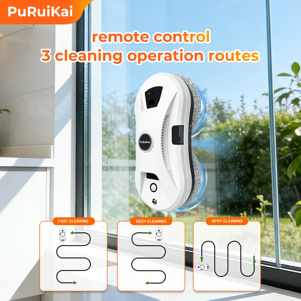 PuRuiKai 11 Intelligent Window Cleaning Robot Automatic Spray 5m Climbing Rop