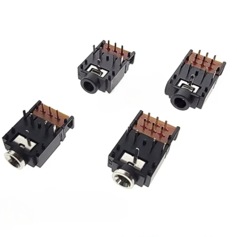 PJ-307 Stereo Audio Jack Socket 3.5 mm 8Pin / 11 Pin PJ307A PJ307B 3.5MM Dual Channel Female Headphone Connector with Switch