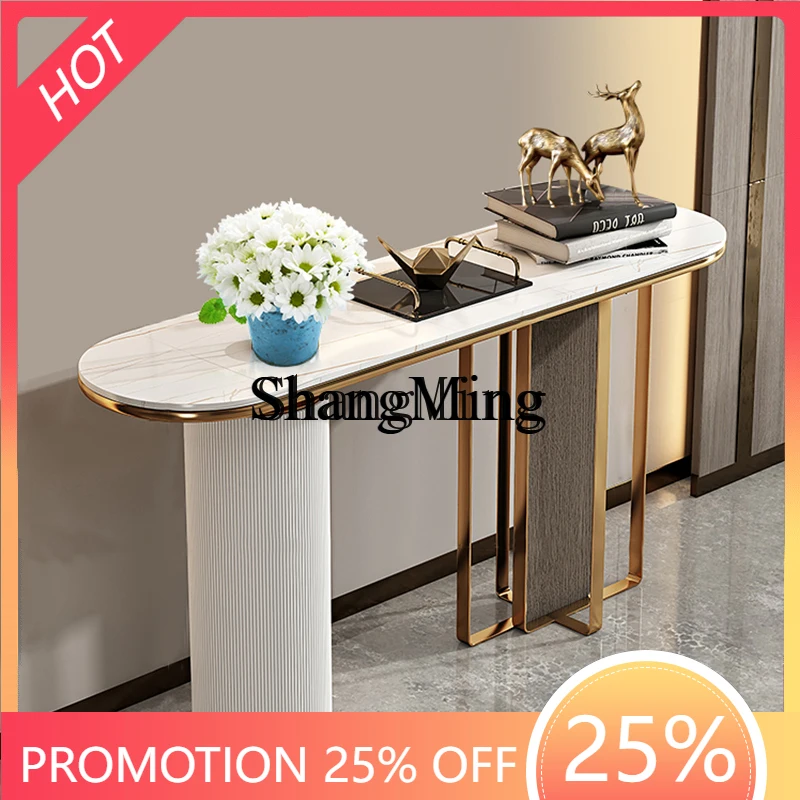 

CL entrance table, rock slab aisle, simple entrance platform, living room entry end view platform