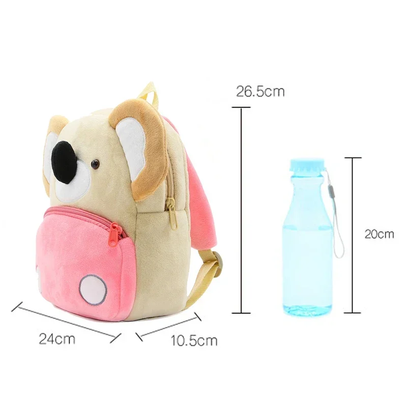 Sac à dos d\'école pour enfants, sac de collations pour enfants de la maternelle, matériau en peluche doux et confortable, conception de koala de