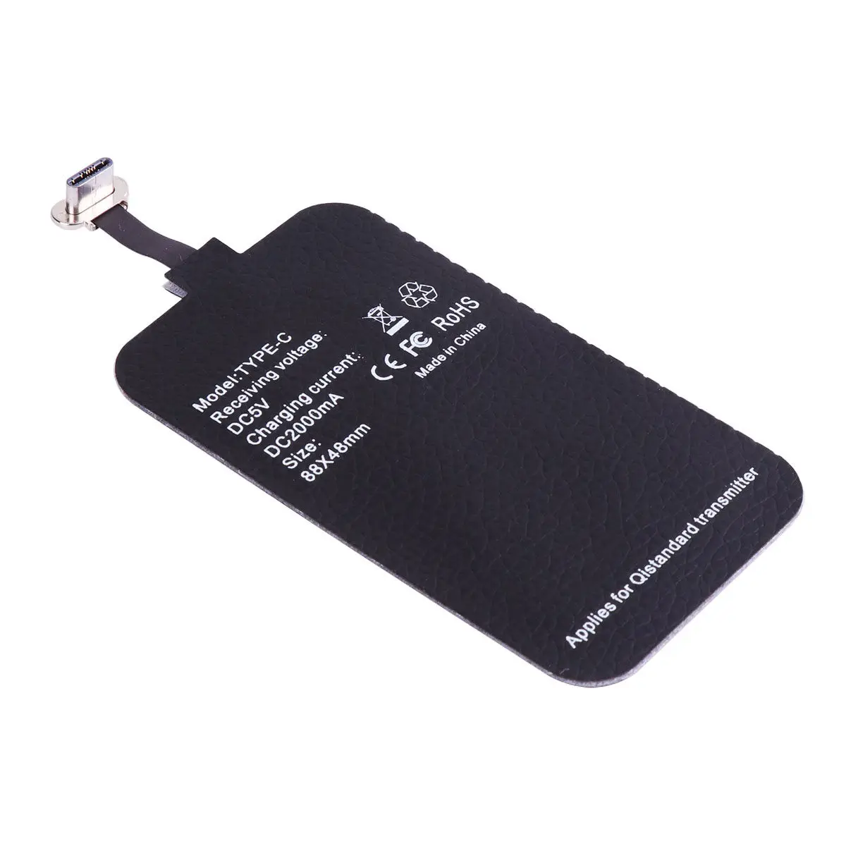 Wireless Charging Receiver Patch Type-C 2A Quick Wireless Charging Pad Compatible Charge Phone Wire-Free Mount Furniture