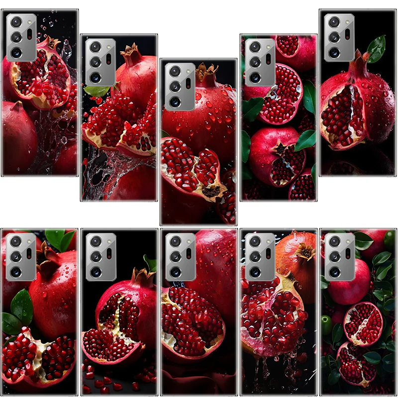 Pomegranate Phone Case For Samsung S24 S23 S22 Ultra S21 Plus Galaxy S20 FE S10 Lite S10E S9 S8 S7 S6 Edge Cover Capa Soft TPU