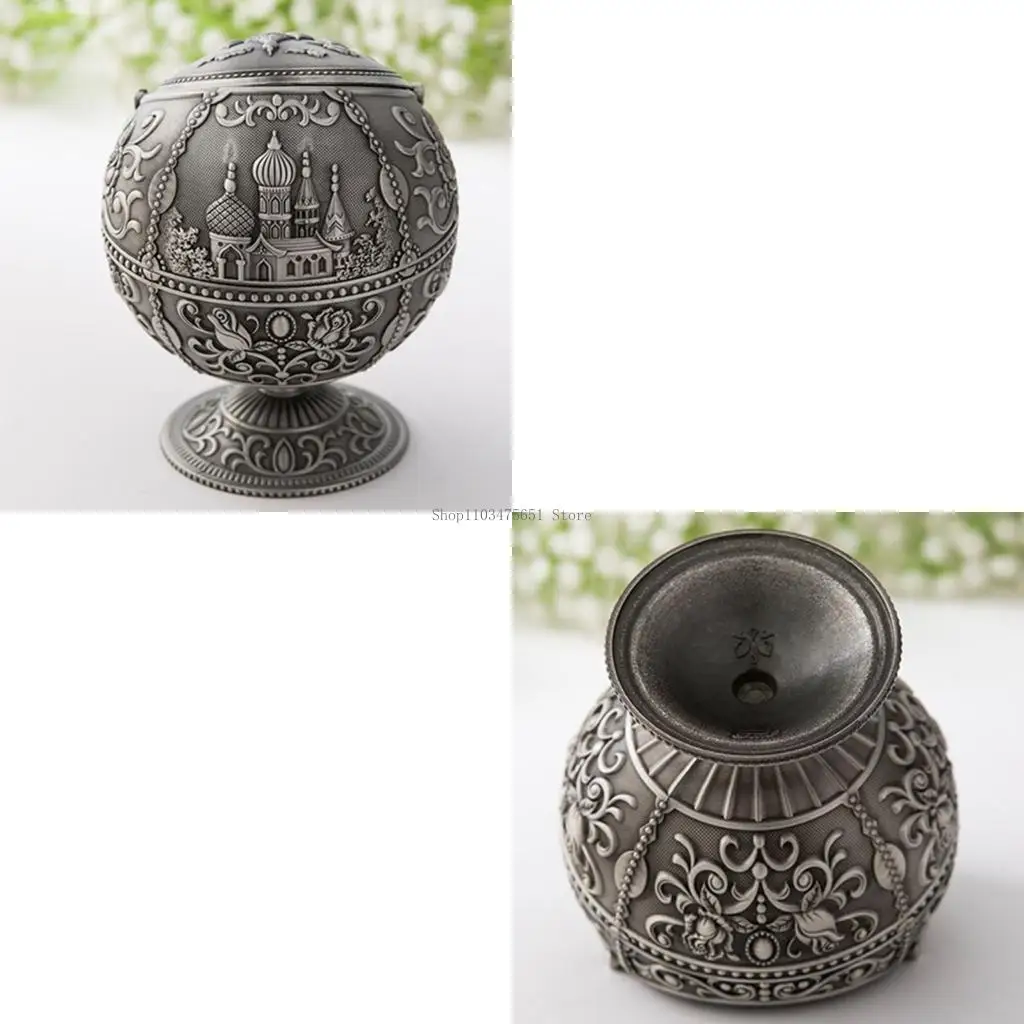 Rotating Lid Metal Ashtray Metal Construction Quick 30 Second Cleaning