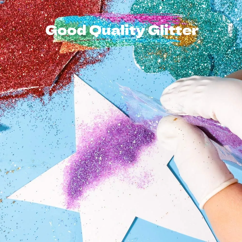 50g/Bag Holographic Laser Extra Fine Glitter Dazzling Nail Glitter Powder DIY Art Crafts Resin Tumbler Decorations Shiny Glitter