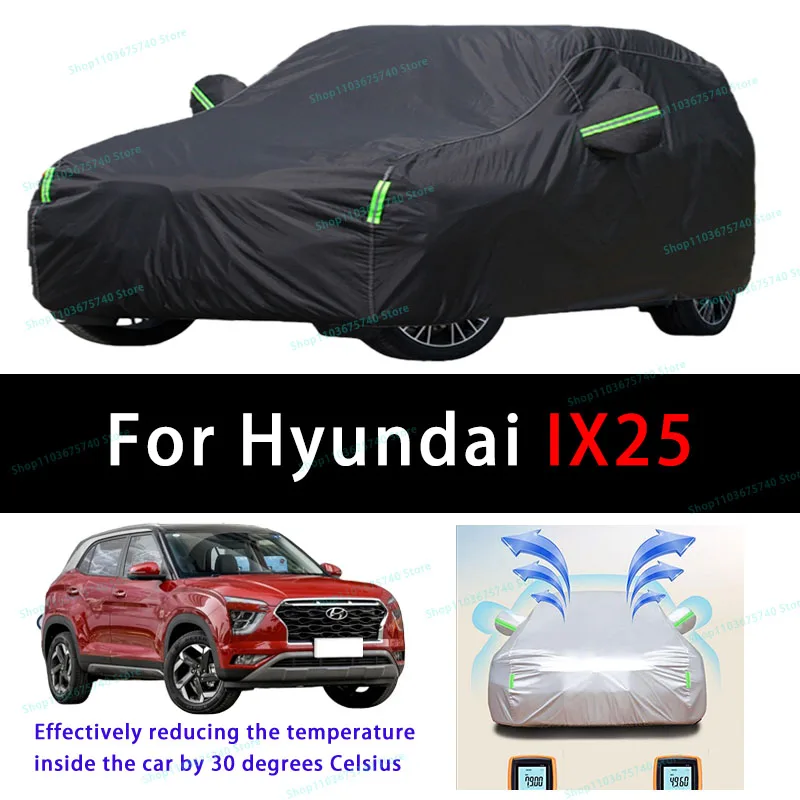 

For Hyundai IX25 Summer Full Car Covers Outdoor Sun uv Protection Dust Cooling Protective Auto Protective Cover