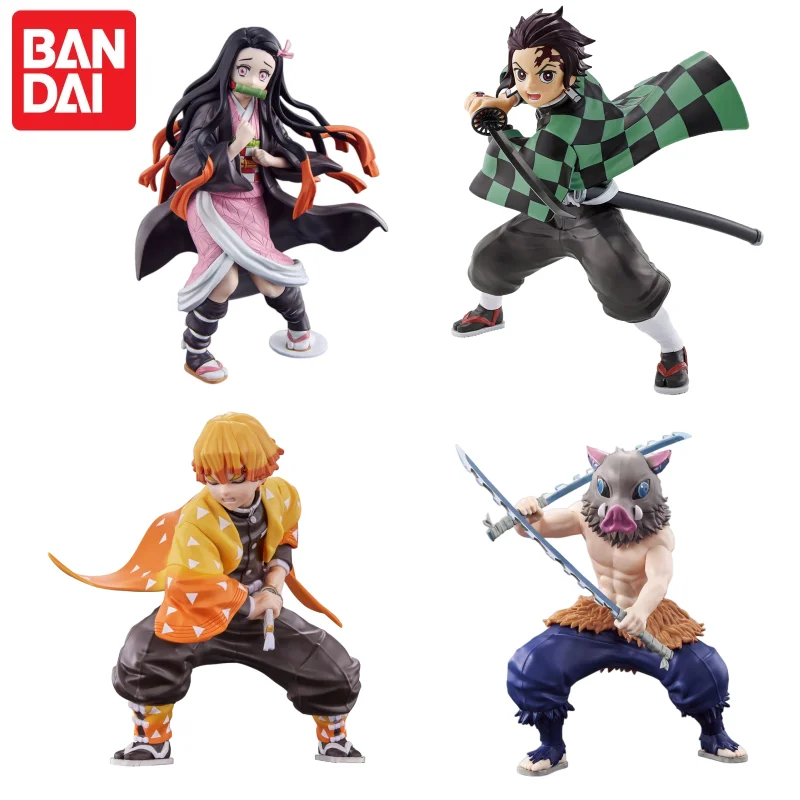 Modelo de ensamblaje Bandai para Demon Slayer Inosuke Hashibira Nezuko Kamado Kyojuro Rengoku Demon Slayer Corps figura de modelo de ensamblaje