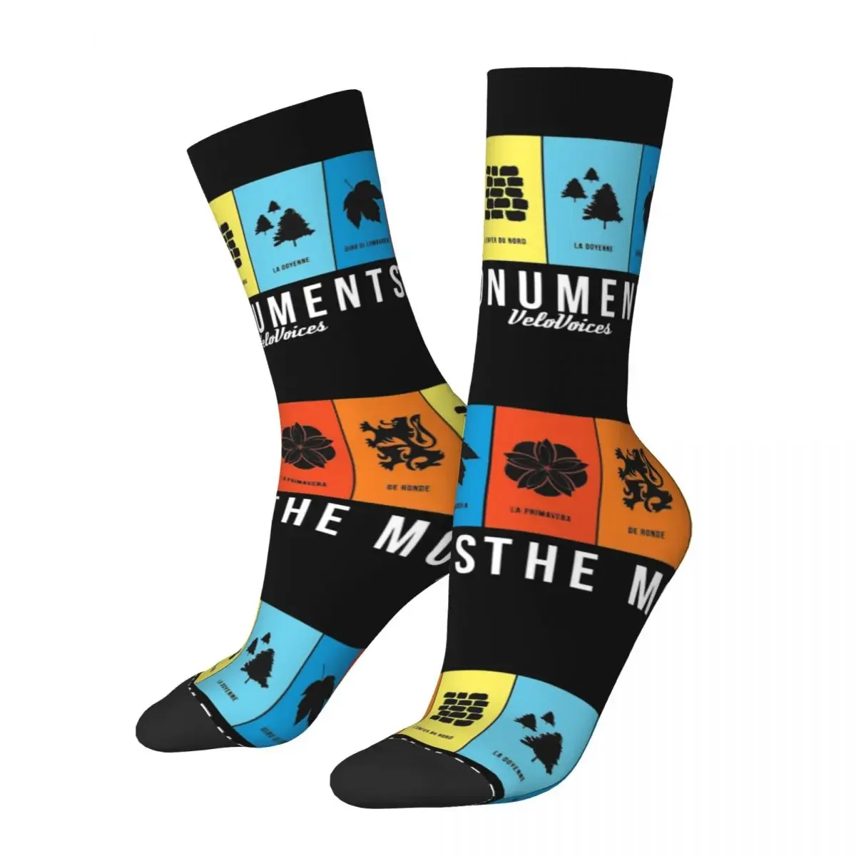 Tour Of Flanders Cycling The Monuments Socks Accessories All Seasons Cute Socks Sweat Absorbing Wonderful Gifts for Him Her