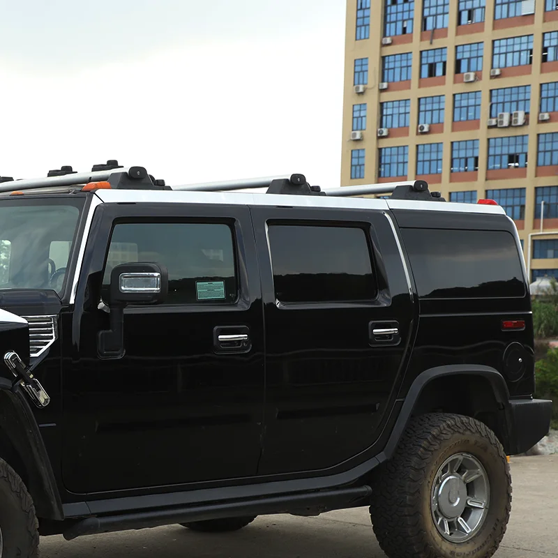 

Для 03-09 Hummer H2 отделка крыши/оболочка нижнего окна/боковая отделка багажника на крышу логотип наклейка из высококачественной нержавеющей стали