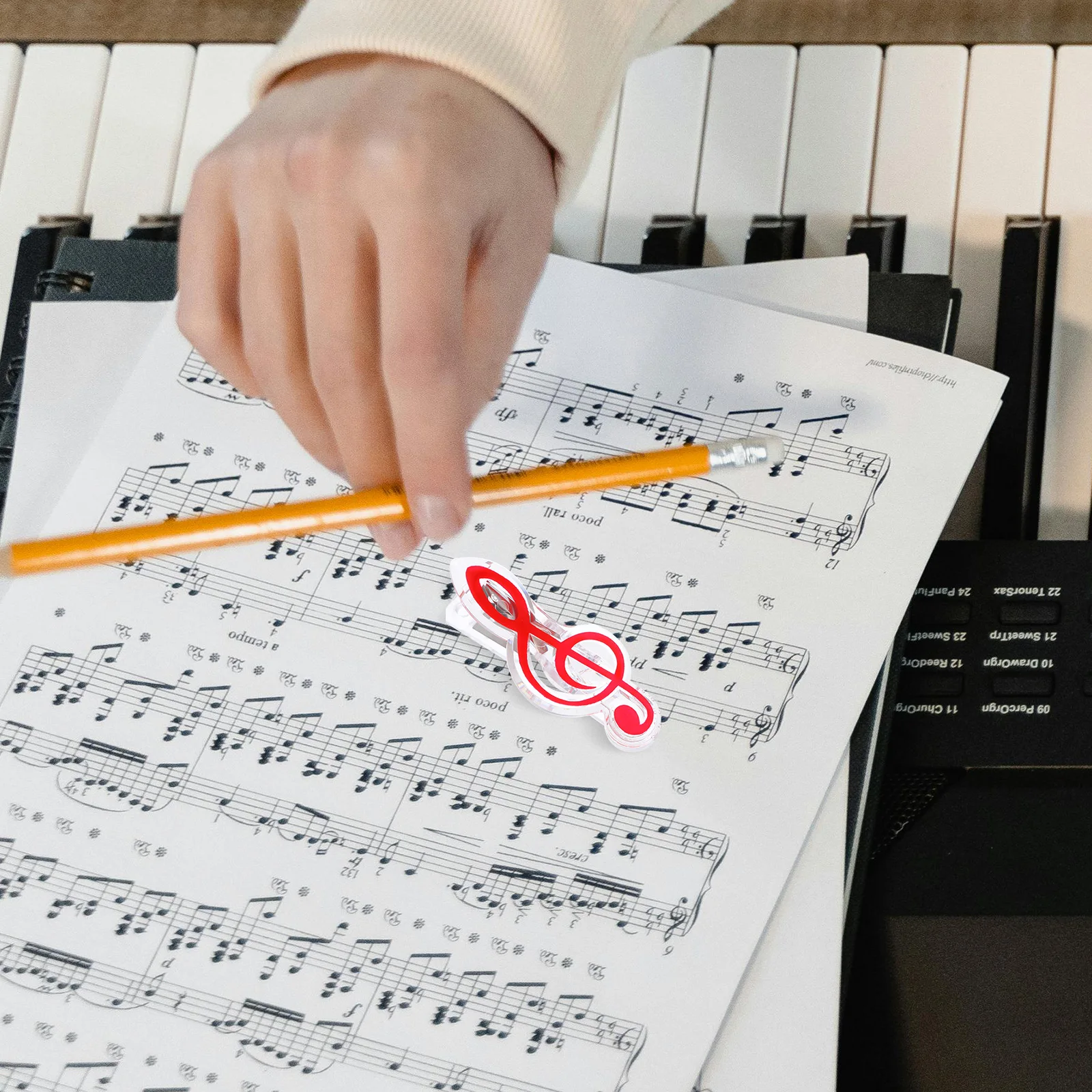

16 Pcs Bookmark Music Sheet Page Clip Musical Note Paperclip Holder Clips Earphone For
