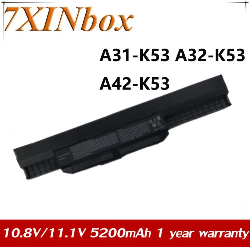 

7XINbox Battery For Asus A31-K53 A32-K53 A42-K53 A43 A45 A53E A54 A83 A84 K43 K53 K54 K84 P43 P53 Pro4J Pro5P X43 X44 X53 X54