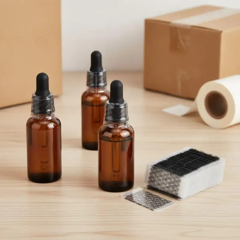 200Pcs Printed Transparent Heat Shrink Sealing Bands Leakproof for Travel Toiletry Bottle Homemade Jam Jar Seals