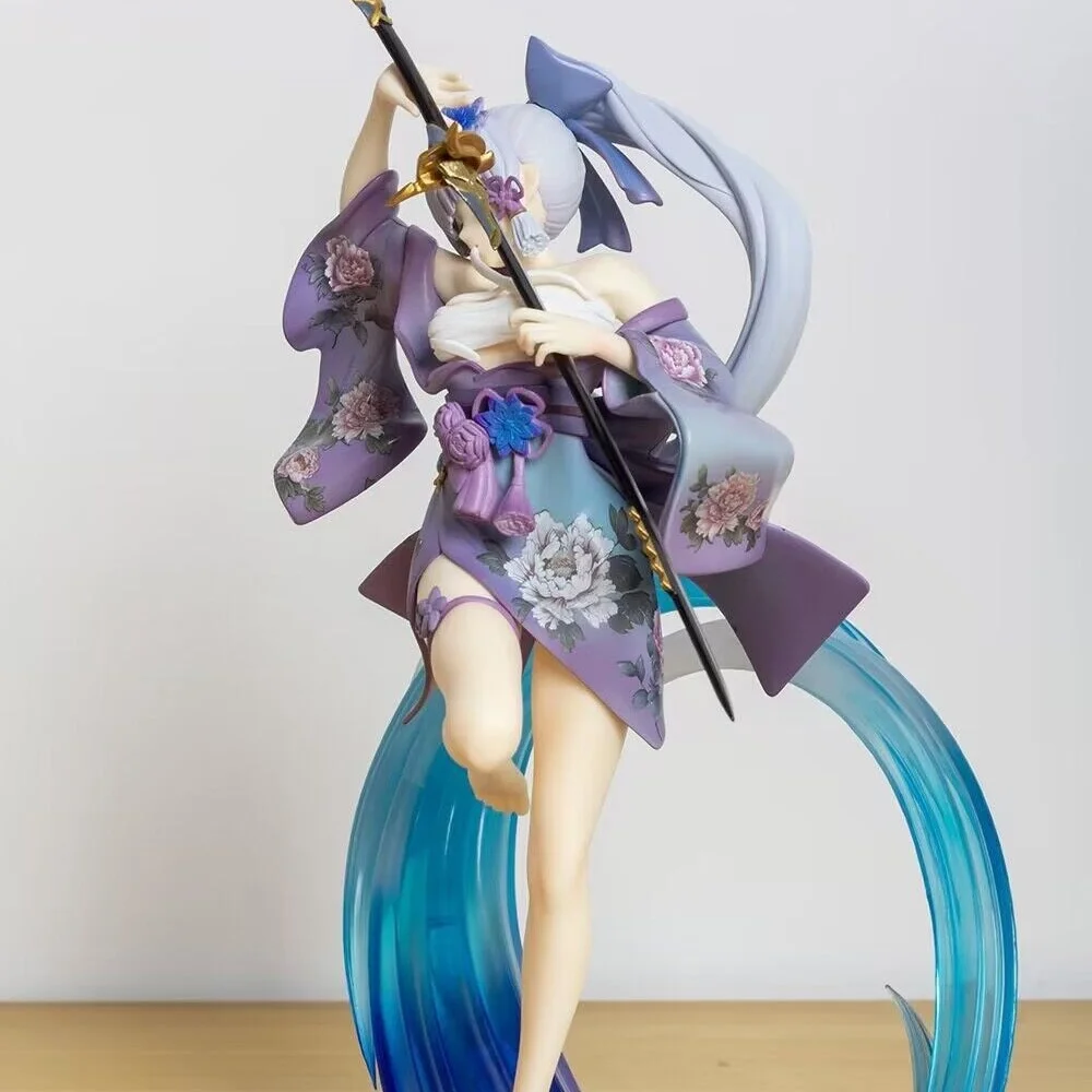 

27cm Genshin Impac Kamisato Ayaka Draw A Sword Game Girl Figure Model Statue Collection Desktop Decoration Ornament Toys Gifts