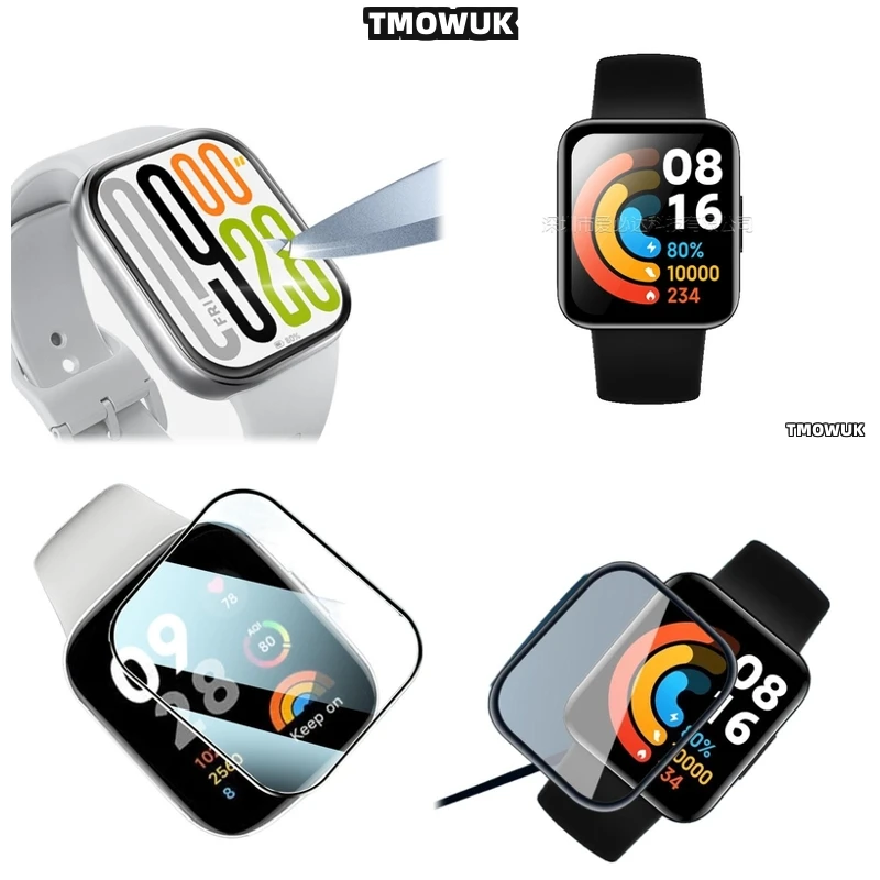 

For Xiaomi Redmi Watch 2 3 4 5 Lite Active, HD Clear PMMA, Anti-Fingerprint Film