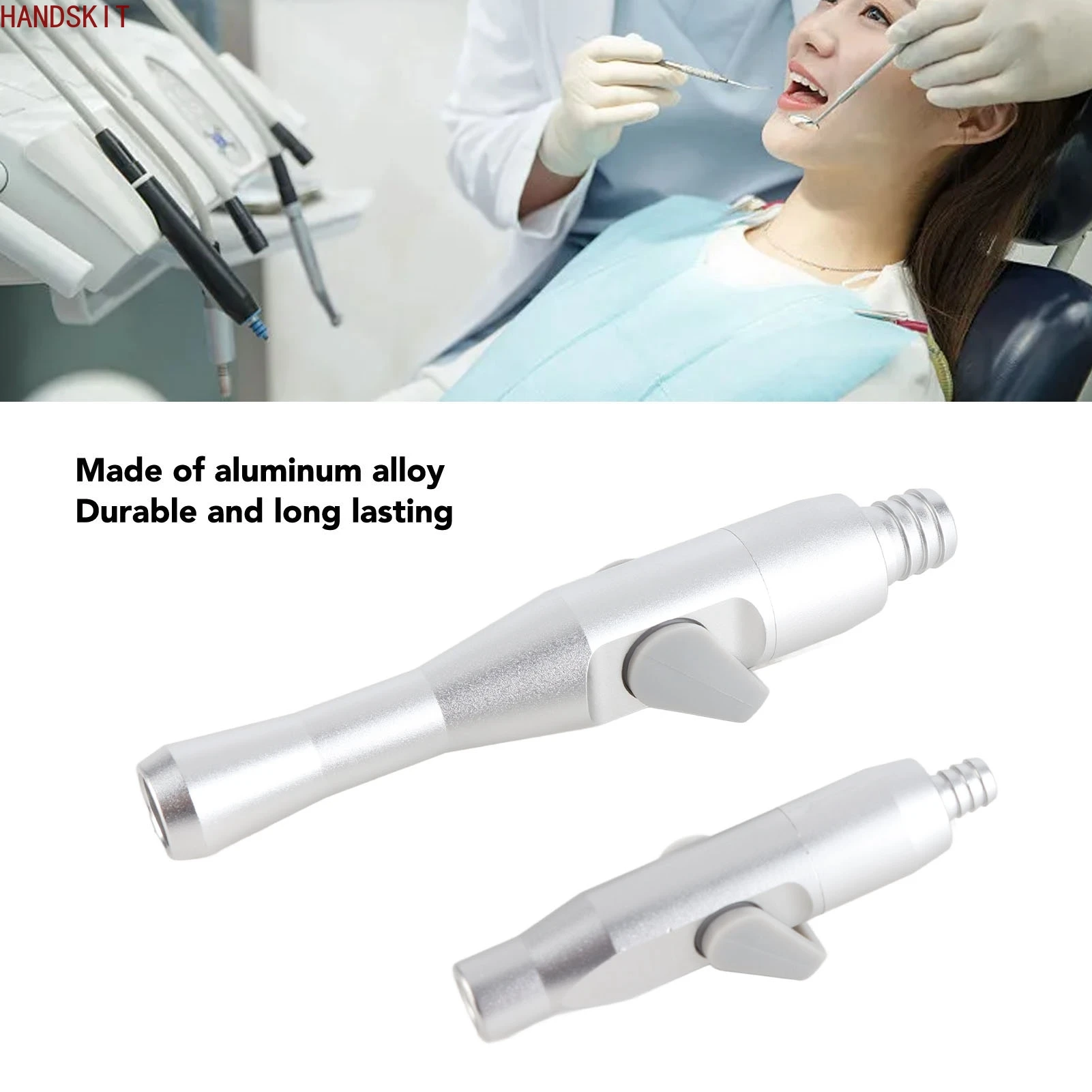 Ejetor de saliva universal de alumínio, forte sucção fraca, ferramenta de cadeira dentária, material de odontologia, fornecimento de laboratório dentário, dentista