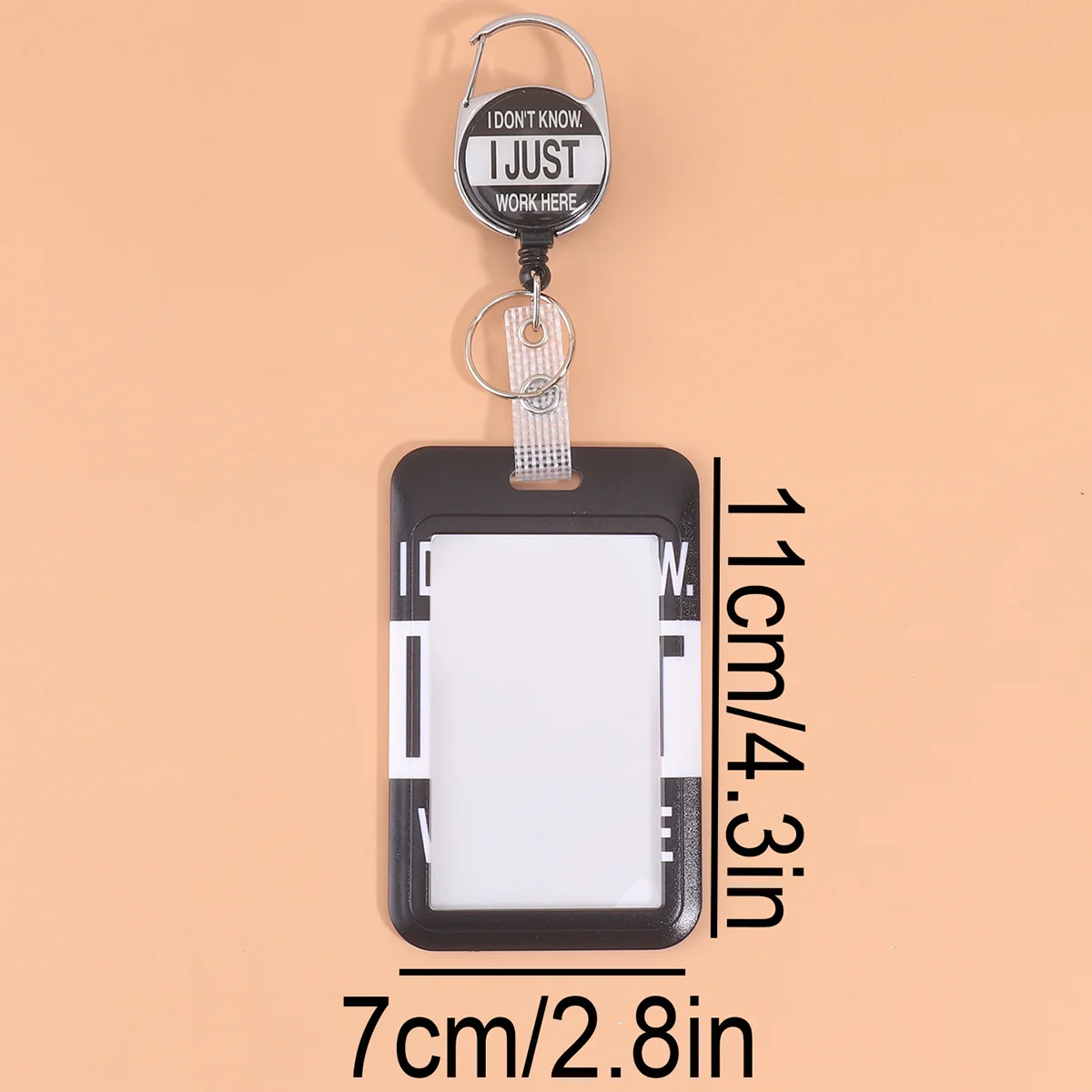Keychain ID Card Holder Set -  Holder Retractable Portable Hanger - Office ID Holder, Badge, Access Card, Hard Shell Case