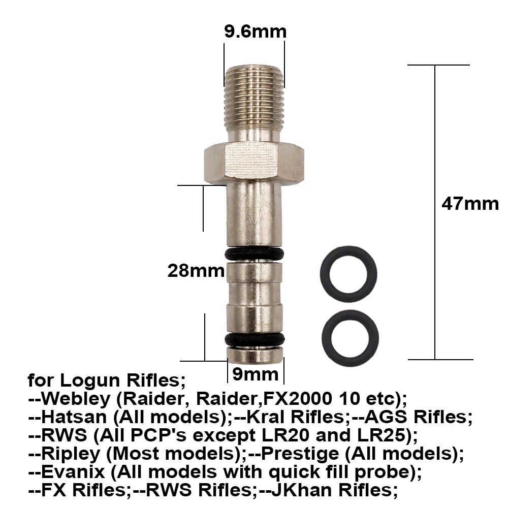 Füllsonde-Luftladung für FX Hatsan, Cricket, BSA, Webley, SMK Artemis, WEIHRAUCH, Walther Rotex R8 und RM8 Brocock-Ersatz