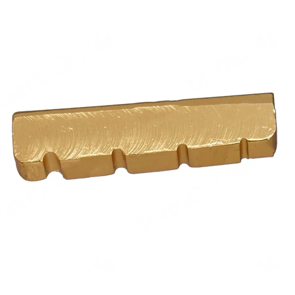 Brass Nut for 4 String For Electric Bass Guitars with Gold Plated to Support Intonation Accuracy and String Stability