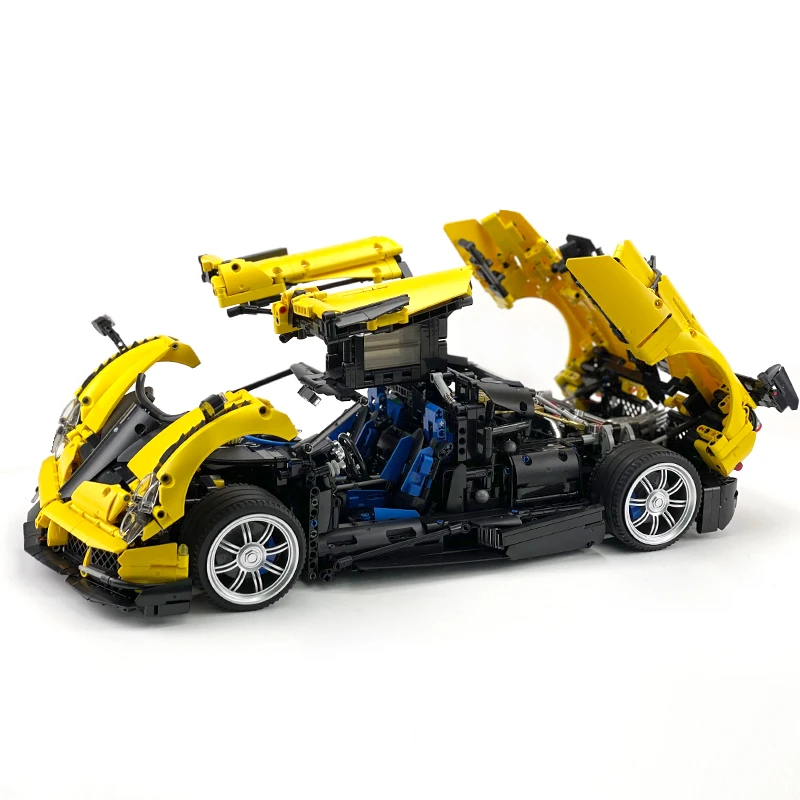 Nuovo MOC-142670 Tecnico Giallo Huayra Super Sprots Modello di Auto Building Block Mattoni FAI DA TE Puzzle Giocattoli di Montaggio Regali di Natale Per Bambini