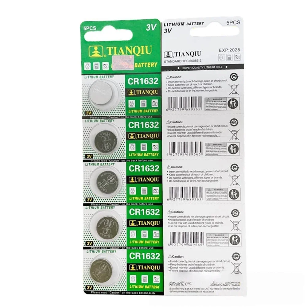 حار زر البطارية 5-50 قطعة CR1632 BR1632 DL1632 ECR1632 LM1632 بطارية ليثيوم خلية زر اللعب 1632 بطاريات بطاقة التجزئة