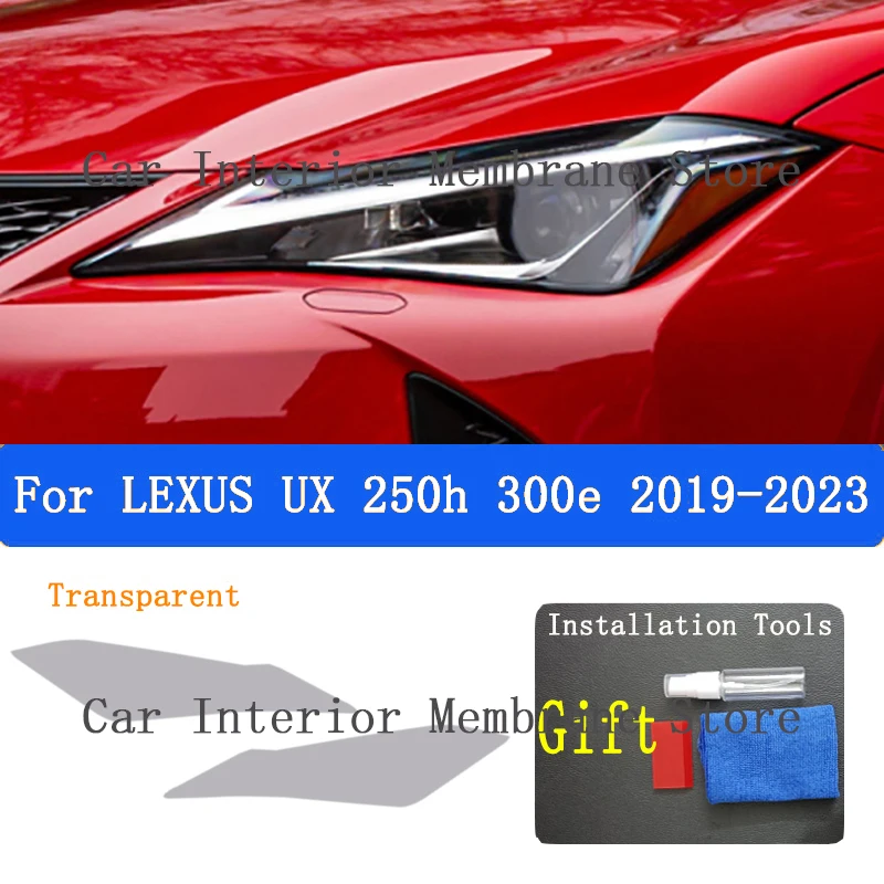 

For LEXUS UX 250H 300E 2019 - 2023 Car Exterior Headlight Anti-scratch Front Lamp Tint TPU Protective Film Repair Accessories