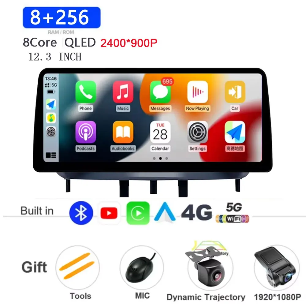 12,3 inch Android 15 autoradio voor Renault Megane 3 Fluence Samsung SM3 2008-2014 met BT Carplay multimedia touchscreen