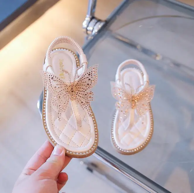 

Summer Kids Girls Shoes Fashion Sweet Princess Children Sandals for Girls Toddler Baby Soft Sweet Breathable Holow Out Bow Shoes