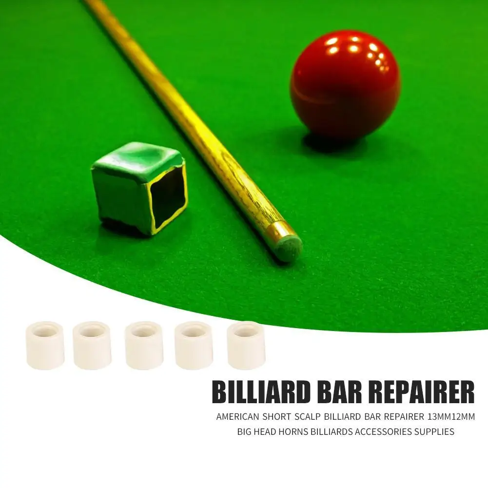 Wytrzymałe Ferrule Klasyczna Delikatna Tekstura 5 szt. Ferrule do bilarda i snookera ABS Ferrule do kijów bilardowych Narzędzie naprawcze 12mm/13mm