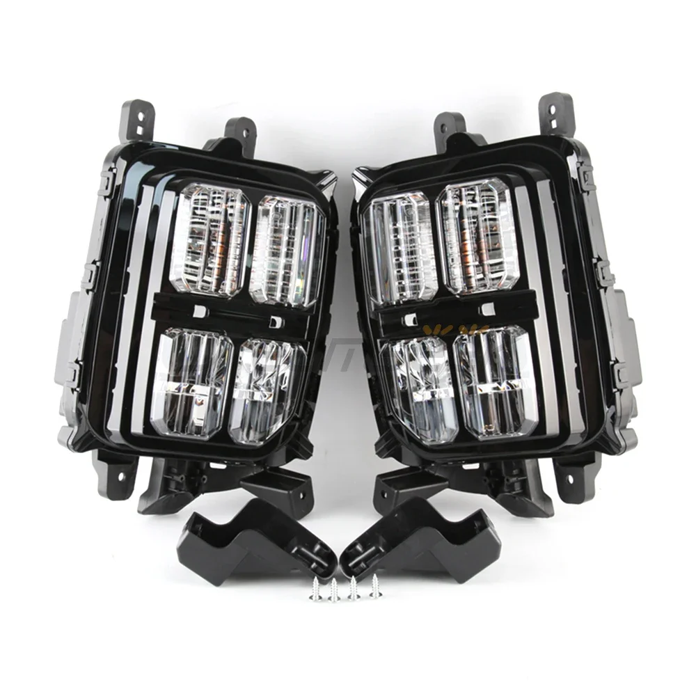 LED DRL Daytime Running Light For Mitsubishi ASX/Outlander Sport 2020 2021 2022+ Fog Head Lamp W/ Yellow Turn Signal Four Eyes