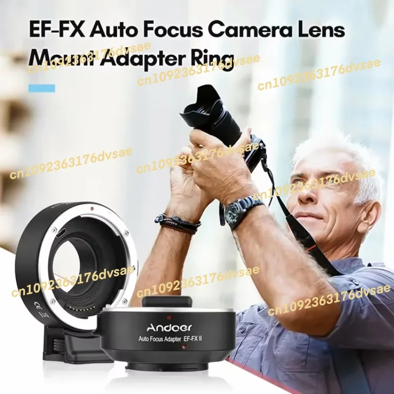 

2025EF-FX II Lens Mount Adapter Ring Auto Focus Anti-Shake with Tripod Mount for Canon EF/EF-S Lens to Fuji X-mount