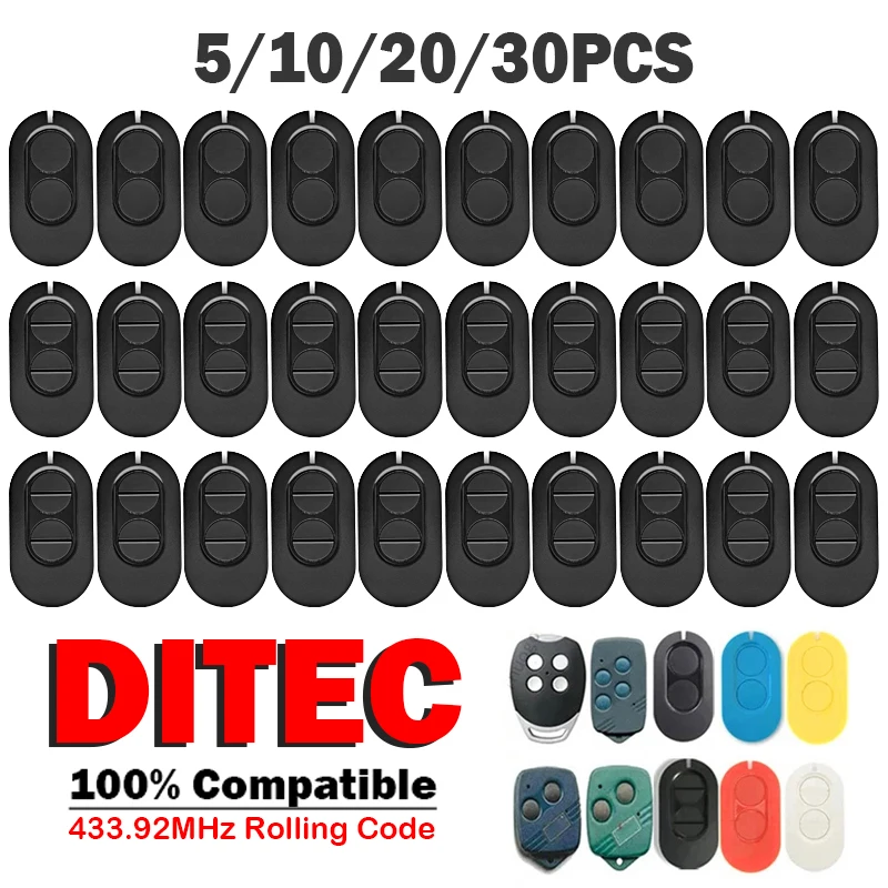 For DITEC Entrematic ZEN2 ZEN4 ZEN2W ZEN4W 433.92MHz Garage Door Remote Control DITEC GOL4 BIXLG4 BIXLP2 BIXLS2 Gate Transmitter