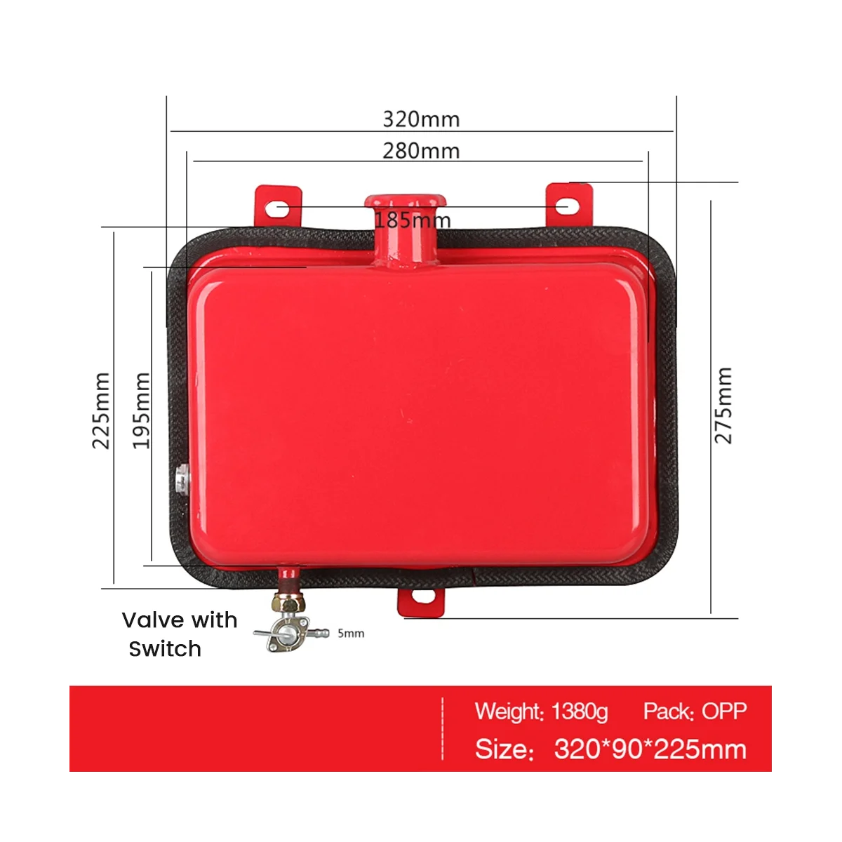 5l Lucht Parkeerverwarming Brandstoftank Benzine Voor Eberspacher Truck Stookolie Benzinetank Met Klepschakelaar/Filter