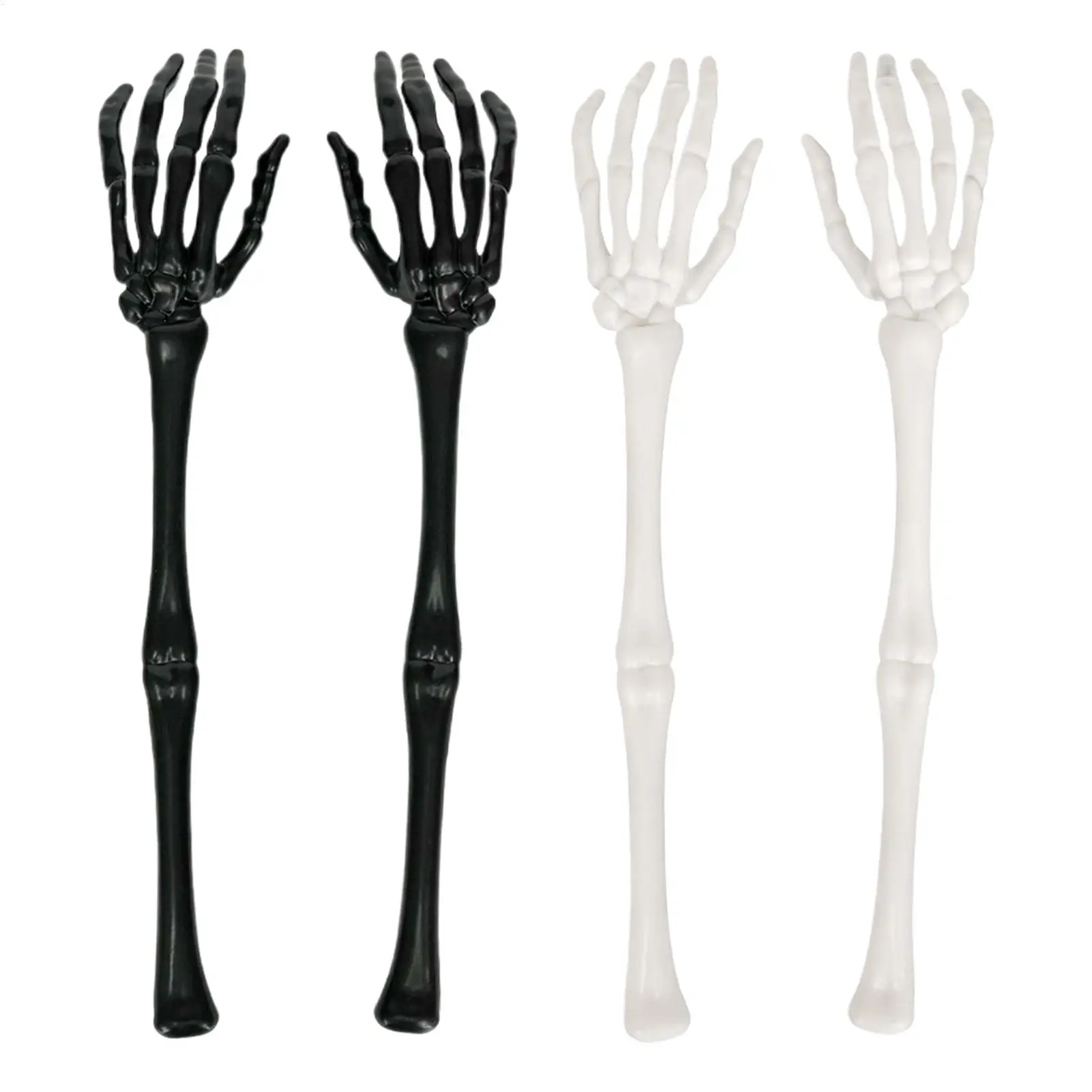 Skeleton Salad Tongs 12.2 Inches Spooky Washable Halloween Skull Hand Appetizer Servers Kitchen for Party Dining Restaurant Cafe