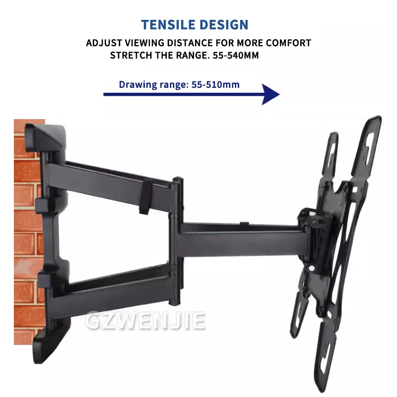 Braket layar TV, dudukan TV dapat diatur untuk TV 32 inci mengambang