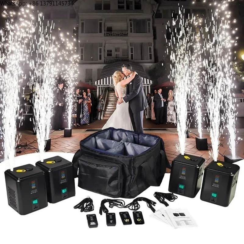 

4 PCS One Set Mini Cold Spark Machine Dj Party Stage Cold Sparkler Machine Remote Control Cold Fountain Spark Machine