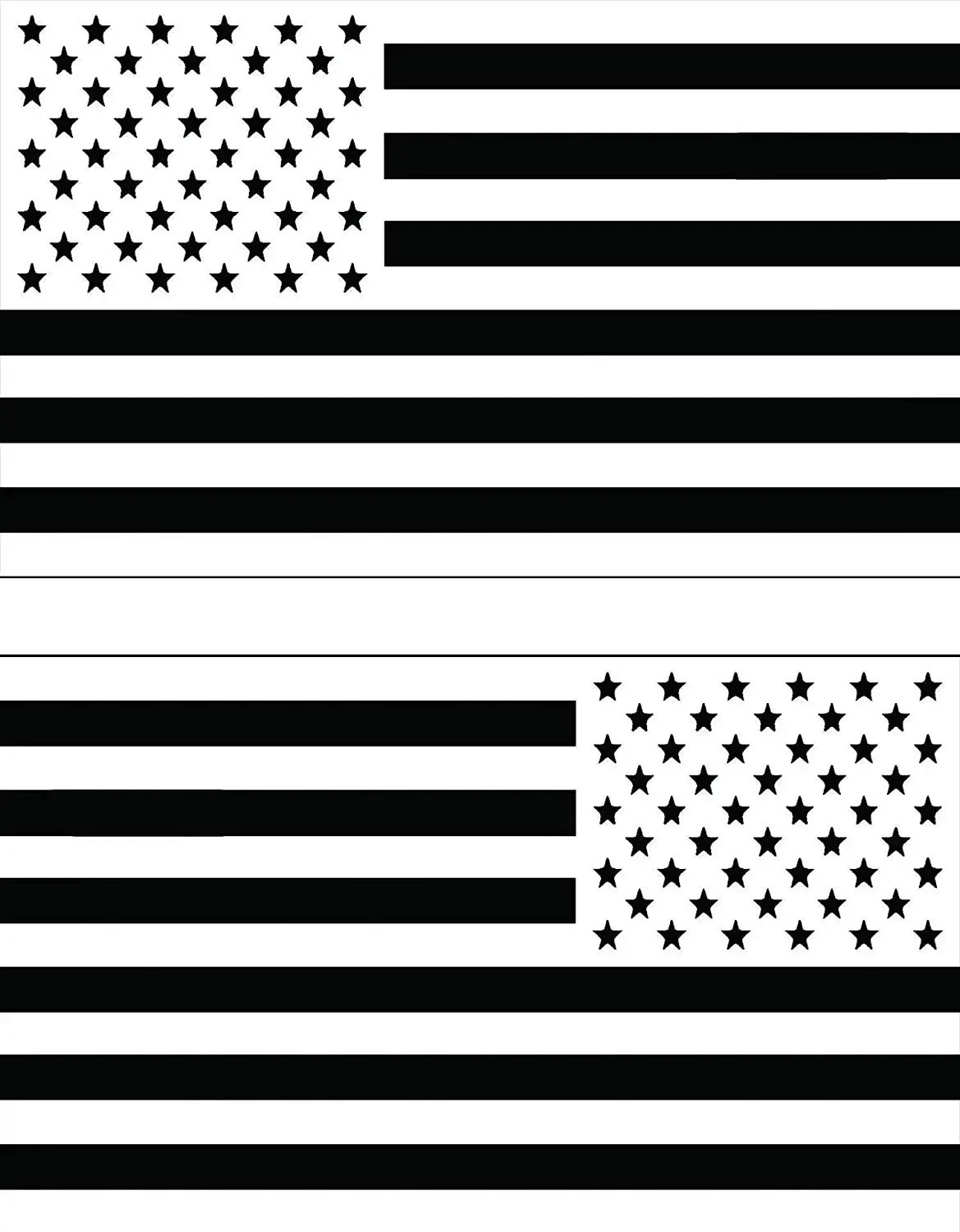 American Flag Thin White LINE Subdued (Left-Right) USA Doctor Ranger Nurses Laptop Car Window Door Wall Motorcycle Helmet