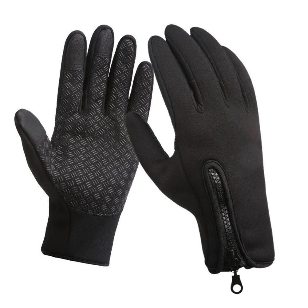 

1Pair Waterproof Touchscreen Gloves Warm Thermal Winter Cycling Gloves for Men Outdoor Sports Anti-Slip Rubber Palm Bike Riding