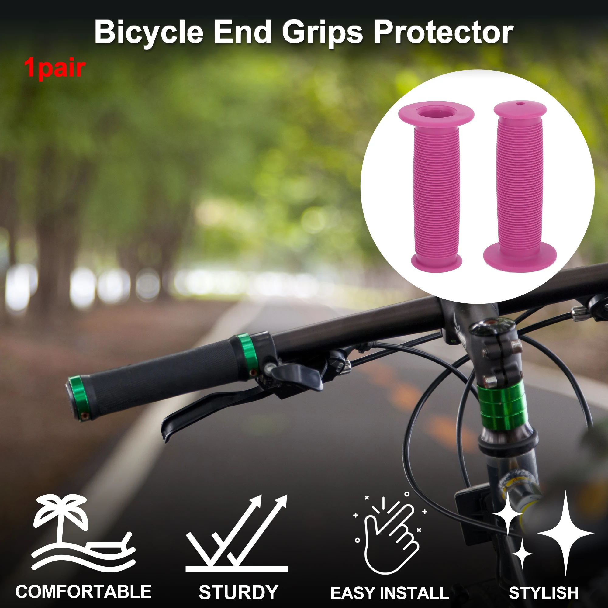 

X чехлы на руль велосипеда Autohaux, длина 100 мм, легкие | Защитные ручки для велосипедных концов, розовые, 1 пара